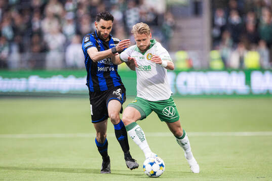 Sirius Joakim Persson och Hammarbys Simon Strand