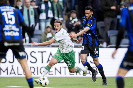 Hammarbys Markus Karlsson och Sirius Joakim Persson