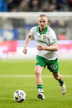 Hammarbys Jacob Ouro Ortmark fotbollsmatchen i Allsvenskan