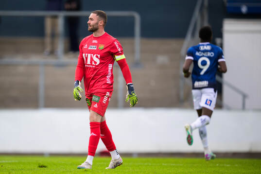 GAIS målvakt Mergim Krasniqi deppar
