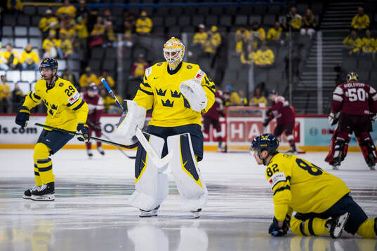 Goaltender Arvid Söderblom of Sweden