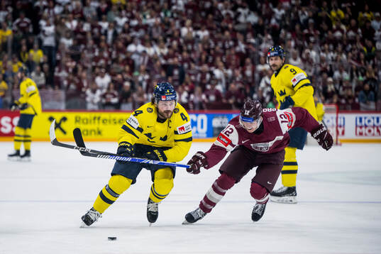 Rasmus Andersson of Sweden and Glebs Prohorenkovs of Latvia