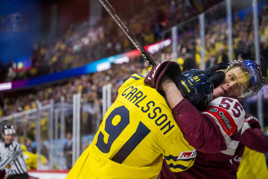Leo Carlsson of Sweden and Roberts Mamcics of Latvia