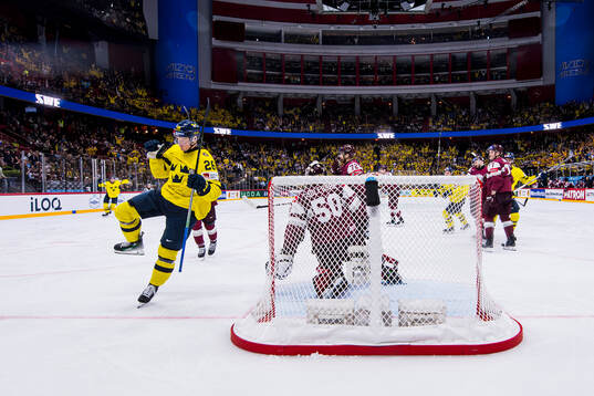 Anton Bengtsson of Sweden celebrates