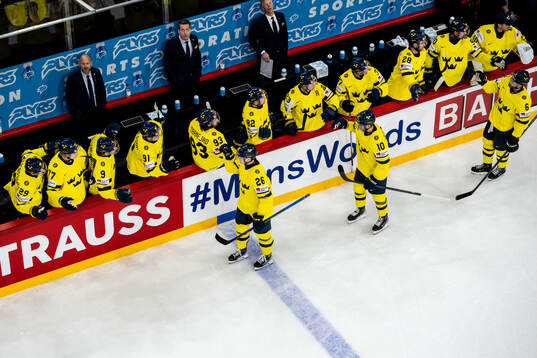 Anton Bengtsson of Sweden celebrate his 0-2 goal with the