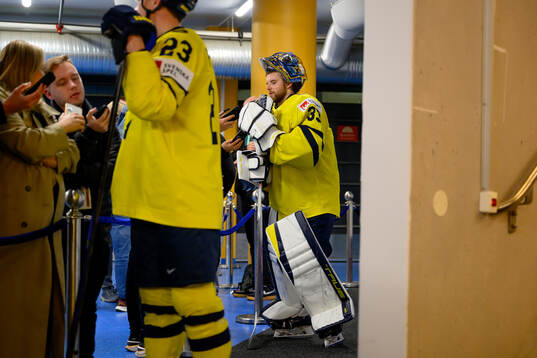 Goaltender Samuel Ersson of Sweden