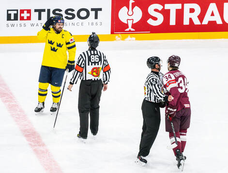 Rasmus Andersson of Sweden and Eduards Tralmaks of Latvia