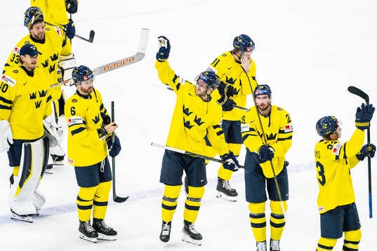 Alexander Wennberg of Sweden celebrates