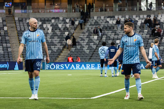 Djurgårdens Marcus Danielson och Jacob Une  deppar