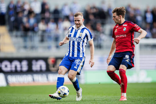 IFK Göteborgs Jonas Bager och Östers Noah Söderberg