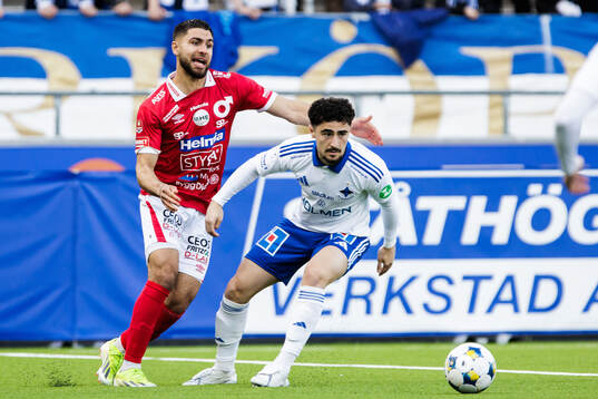 Degerfors Omar Faraj och IFK Norrköpings Ismet Lushaku