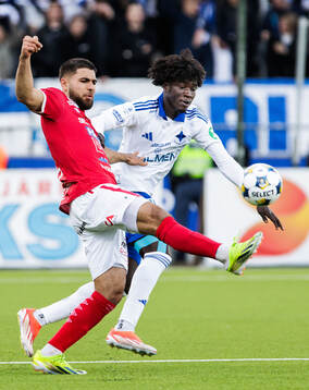Degerfors Omar Faraj och IFK Norrköpings Kojo Peprah Oppong