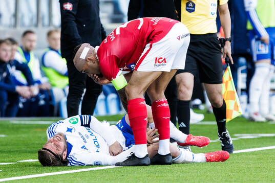 IFK Norrköpings Christoffer Nyman har ont
