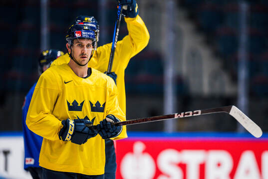 Mikael Backlund at a practice session
