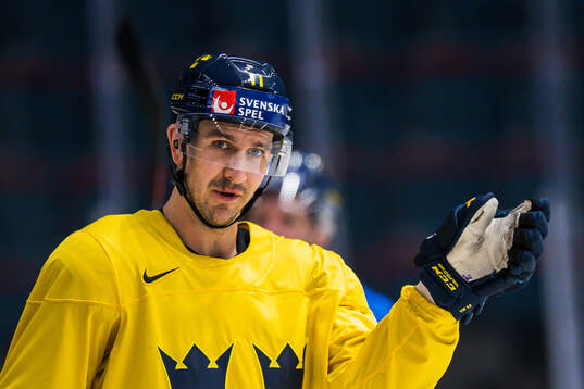 Mikael Backlund at a practice session