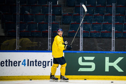 Mikael Backlund at a practice session
