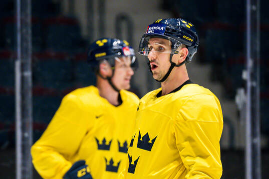 Mikael Backlund at a practice session