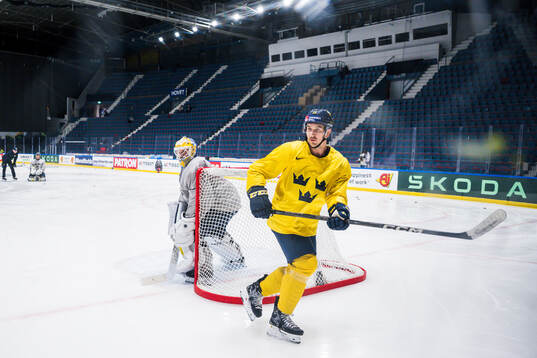 Mikael Backlund at a practice session