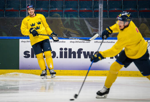 Mikael Backlund at a practice session