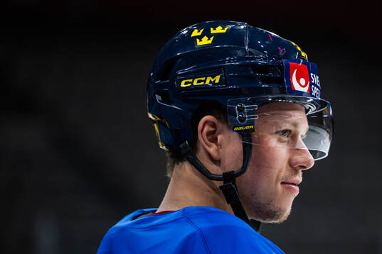 Lucas Raymond of Sweden at a practice session