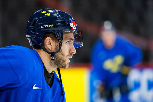 Alexander Wennberg of Sweden at a practice session