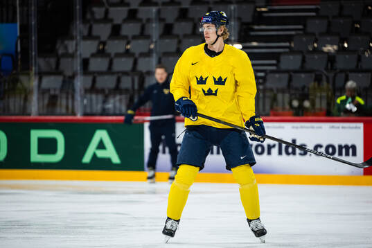 Simon Edvinsson of Sweden at a practice session