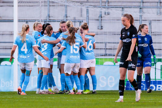 Malmö FFs Sara Kanutte Sørensen Fornes jublar med