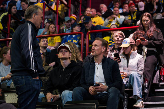 Nicklas Lidström in the stands