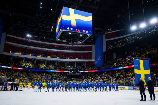 Players of Sweden and of Slovenia