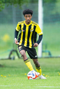 IFK Hässleholms Surafel Eyob Mehari  i matchen i P19