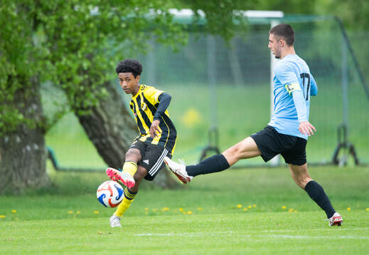 IFK Hässleholms Surafel Eyob Mehari  i matchen i P19
