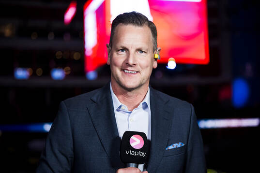 Niklas Jidhe of Swedish broadcaster Viaplay poses for a