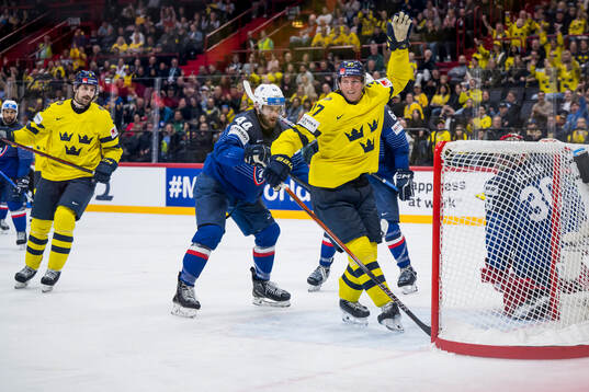Isac Lundeström of Sweden celebrates