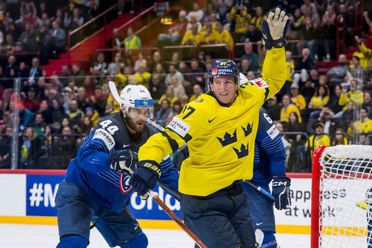 Isac Lundeström of Sweden celebrates