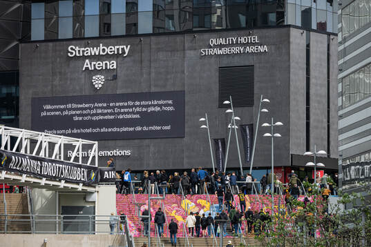 Exteriör vy över Strawberry Arena