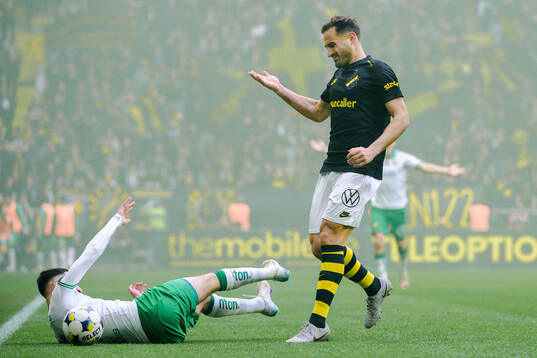Hammarbys Abdelrahman Boudah Saidi och AIKs Sotirios