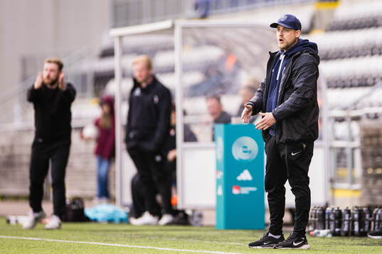 Eskilstuna Uniteds tränare Rickard Johansson