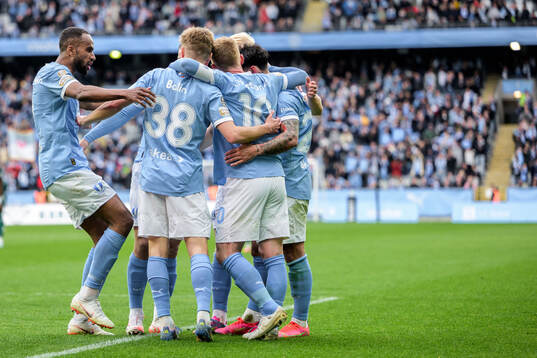 Malmö FFs Isaac Kiese Thelin, Hugo Bolin och Anders