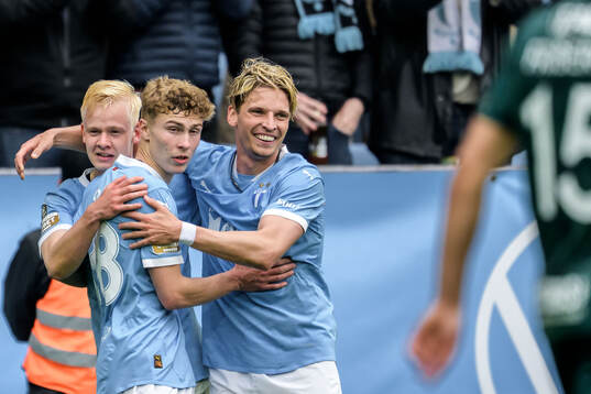 Malmö FFs Otto Rosengren, Hugo Bolin och Jens Stryger