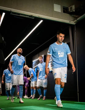 Malmö FFs Isaac Kiese Thelin och Lasse Berg Johnsen