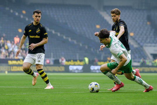 Hammarbys Sebastian Tounekti och AIKs Anton Salétros