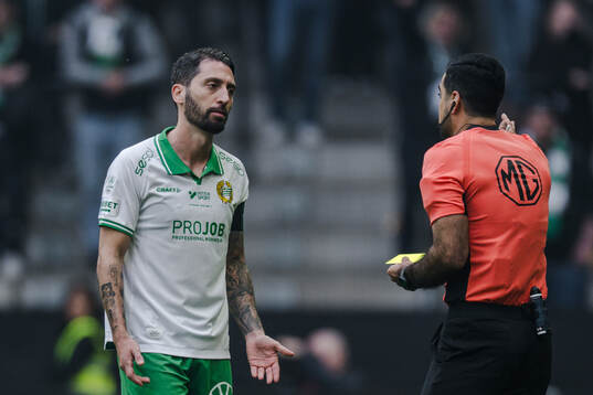 Hammarbys Nahir Besara reagerar på domslut
