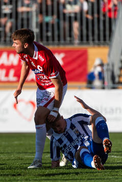 Degerfors Juhani Pikkarainen och IFK Göteborgs David Kruse