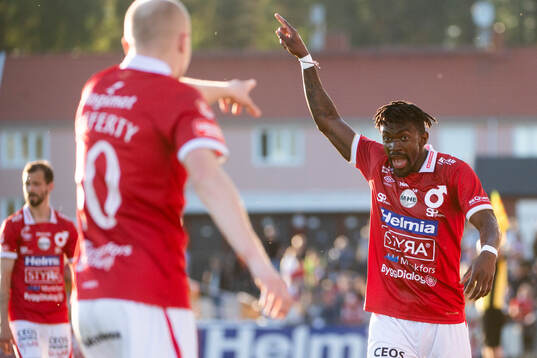 Degerfors Marcus Rafferty och Mamadouba Diaby