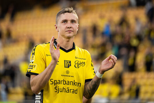 Elfsborgs Sebastian Holmen jublar