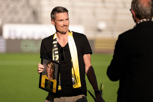 Förre Elfsborgs spelaren Lasse Nilson hyllas