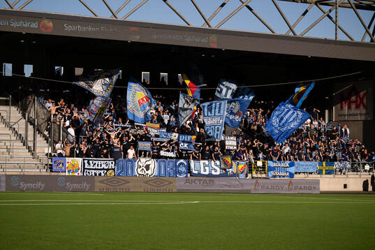 Djurgårdens supportrar på läktaren