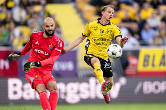 Djurgårdens målvakt Filip Manojlovic och Elfsborgs Simon