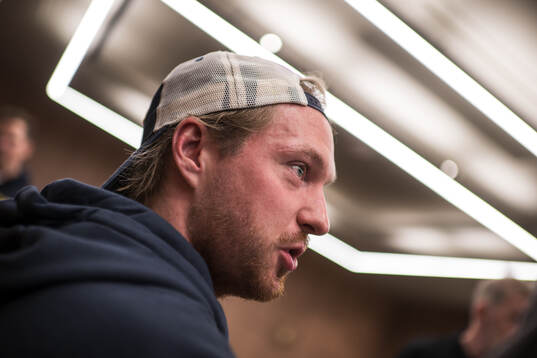 Rasmus Sandin of Sweden at a press event