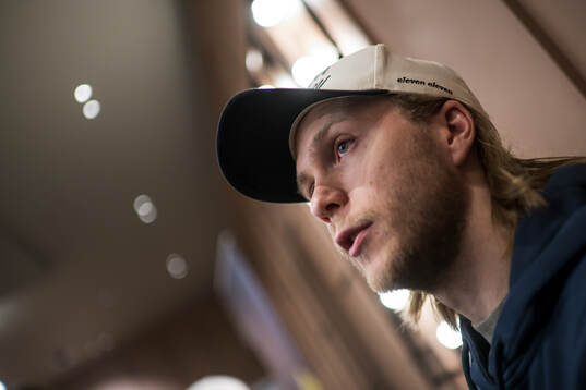 William Karlsson of Sweden at a press event
